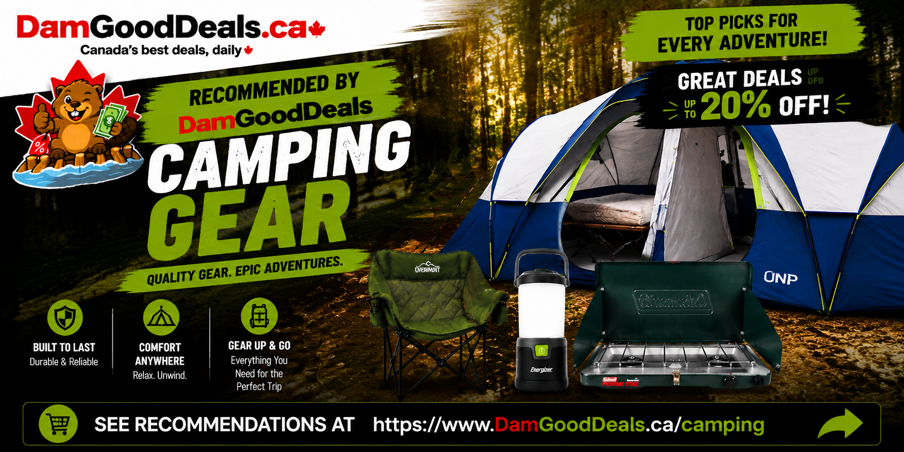 Top camping gear picks on Amazon — recommended by DamGoodDeals
